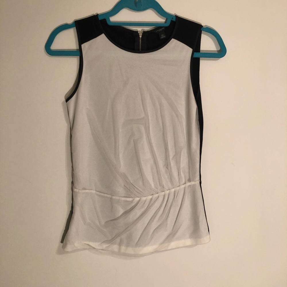 White & black blouse